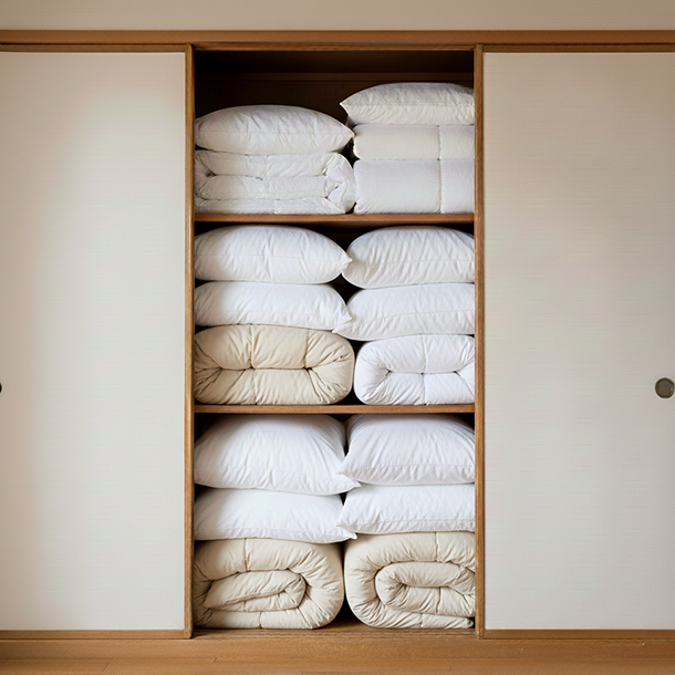 レンタル布団なら収納スッキリ